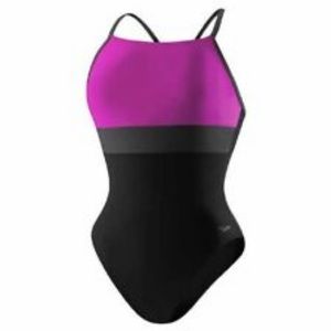 Speedo Color Block One Piece Swimsuit